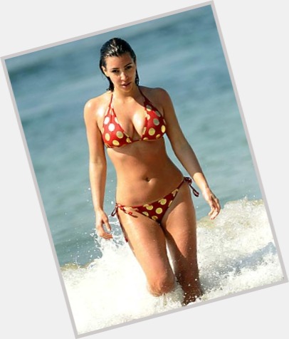 Kim Kardashian shirtless bikini