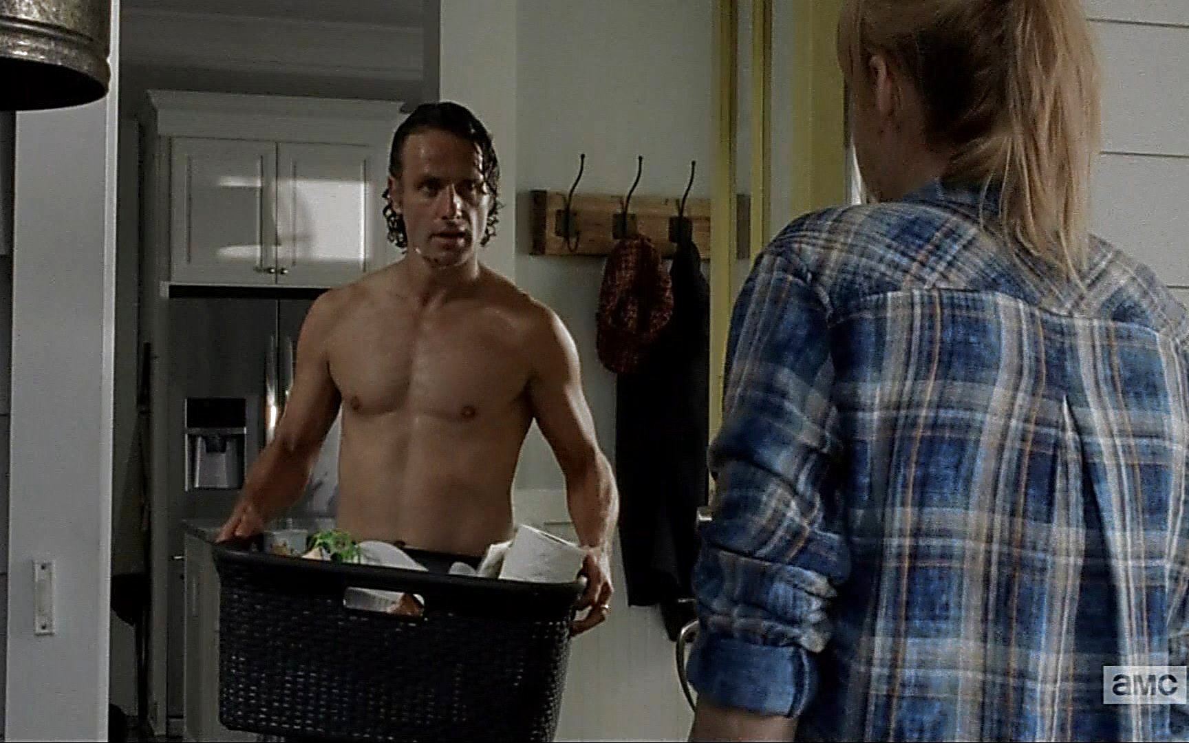 Andrew Lincoln sexy shirtless scene March 2, 2015, 1am