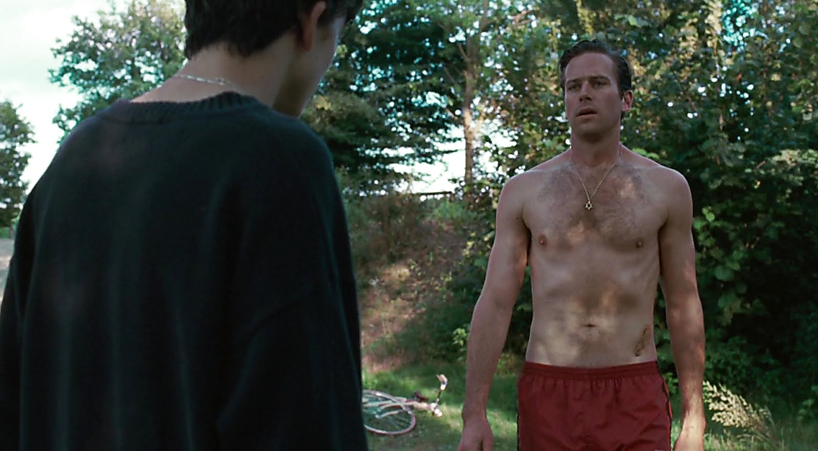 Armie Hammer sexy shirtless scene February 17, 2018, 1pm