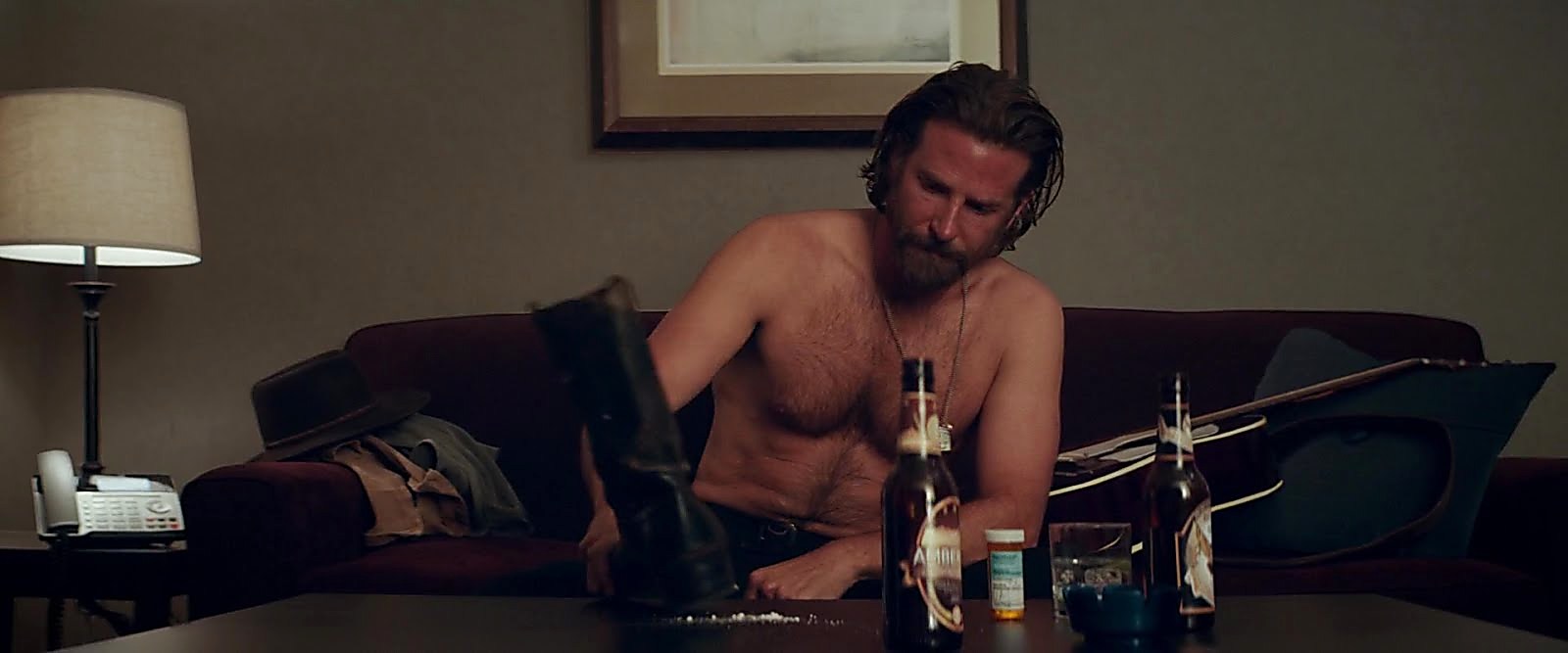 Bradley Cooper sexy shirtless scene January 20, 2019, 8am