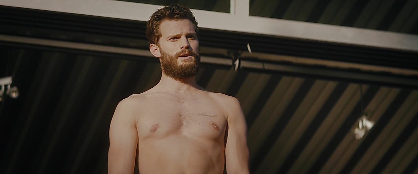 Jamie Dornan sexy shirtless scene February 8, 2019, 11am