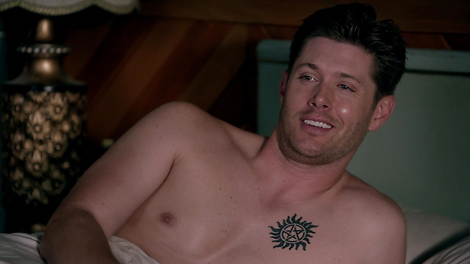 Jensen Ackles sexy shirtless scene April 13, 2020, 10am