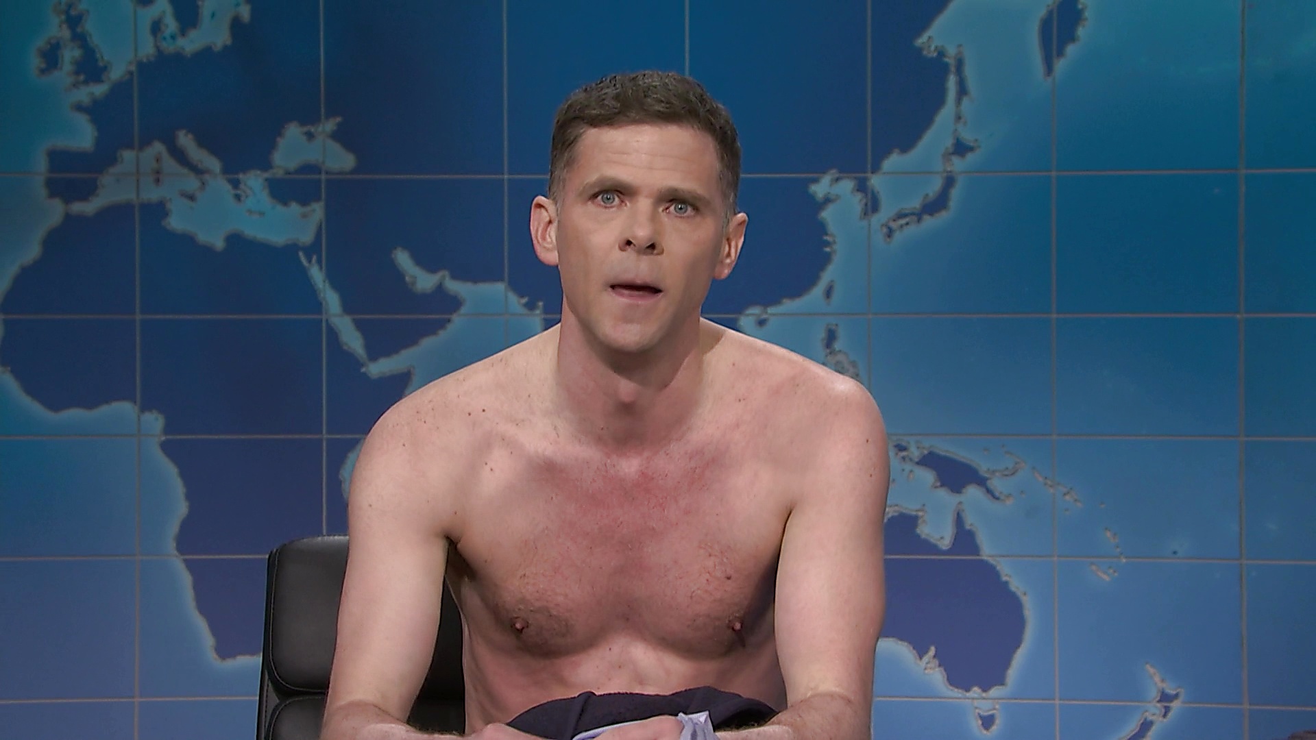 Mikey Day sexy shirtless scene May 13, 2025, 6am