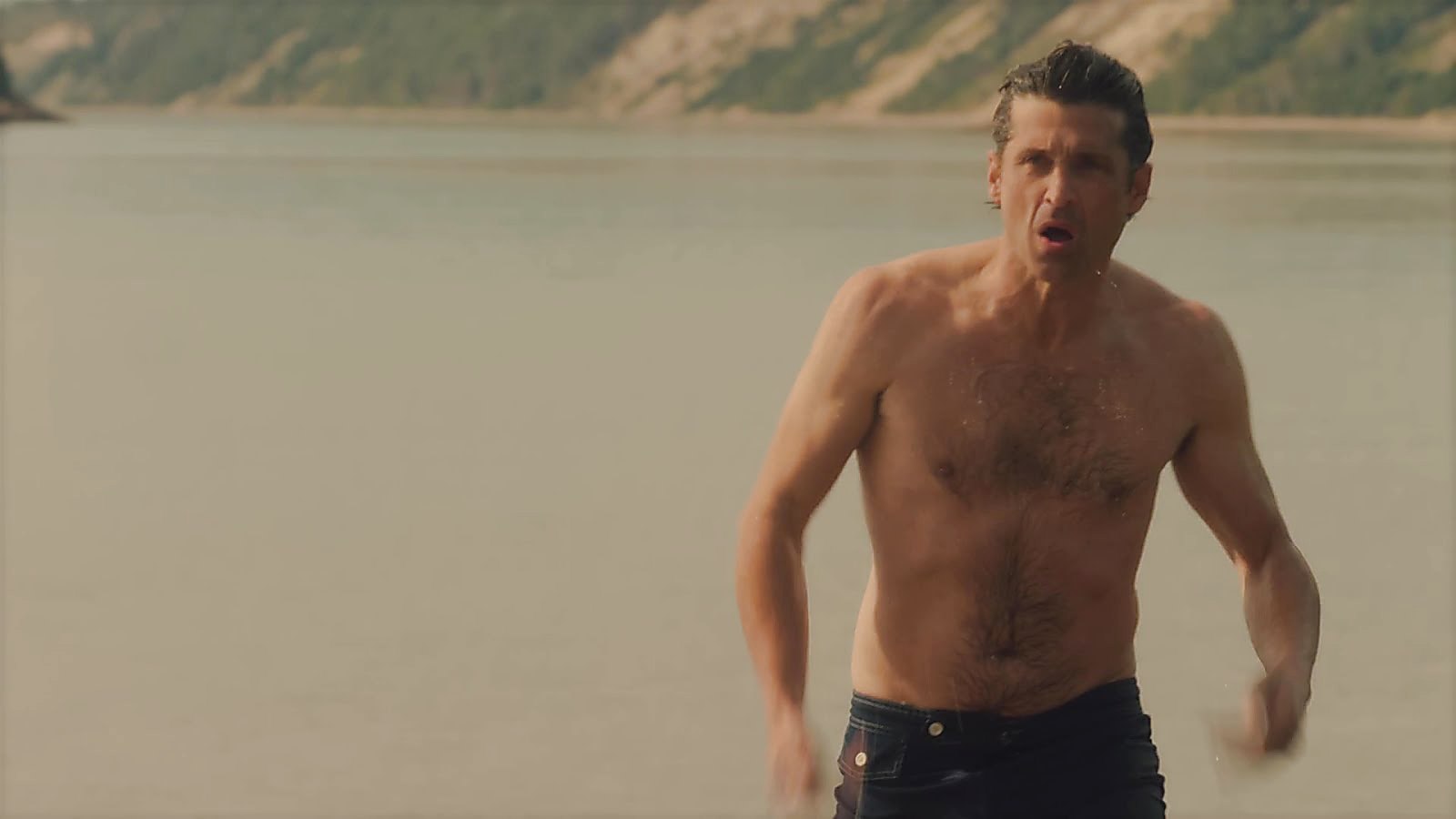 Patrick Dempsey sexy shirtless scene October 14, 2018, 12pm