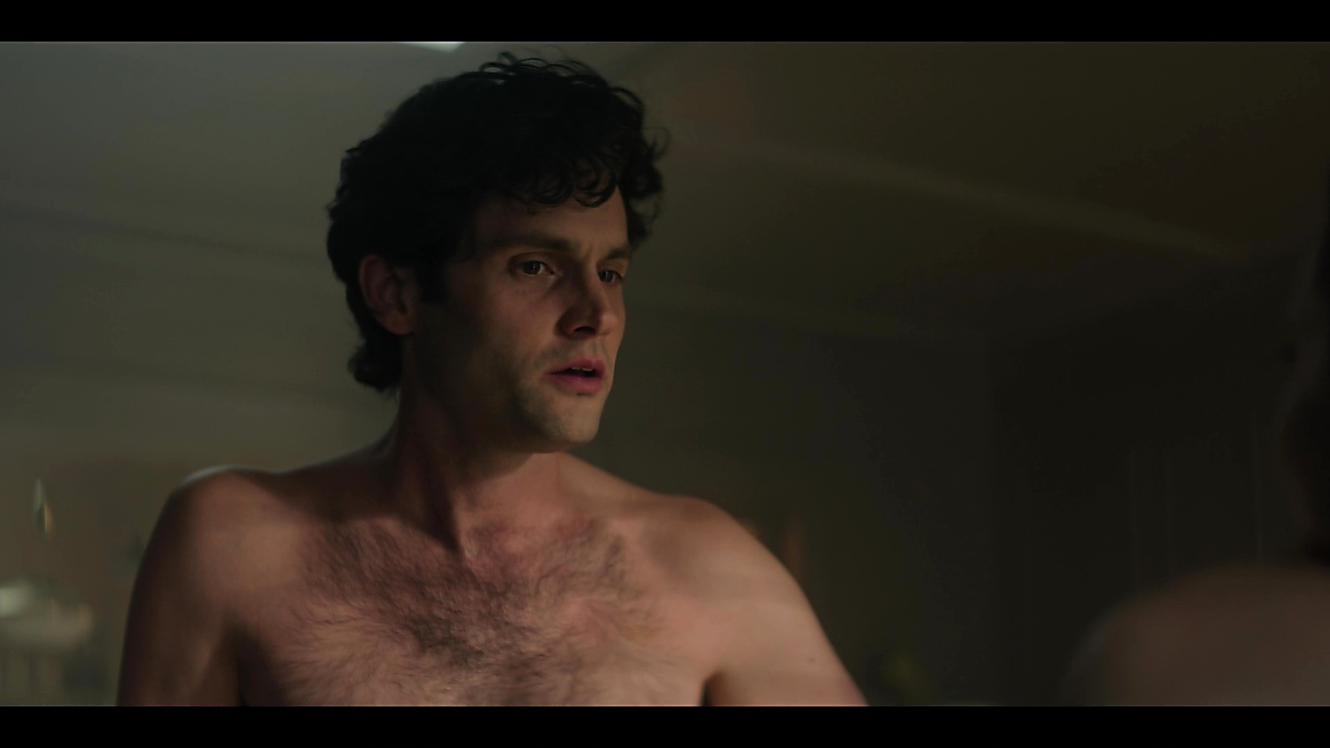 Penn Badgley sexy shirtless scene April 24, 2025, 5am