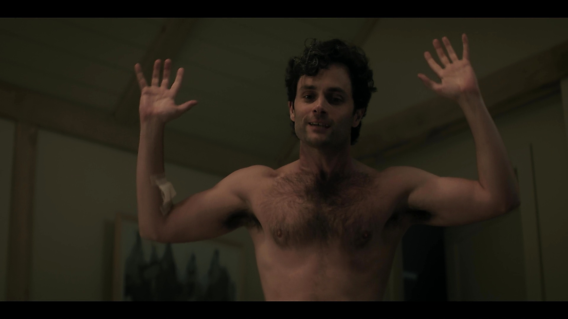 Penn Badgley sexy shirtless scene April 24, 2025, 7am