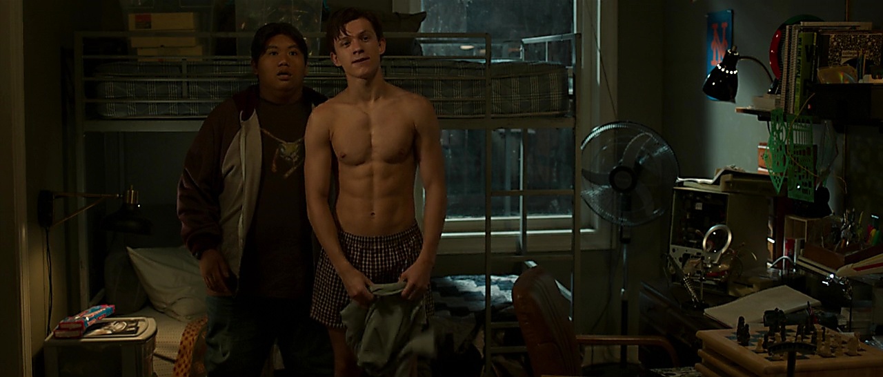 Tom Holland sexy shirtless scene April 14, 2018, 1pm