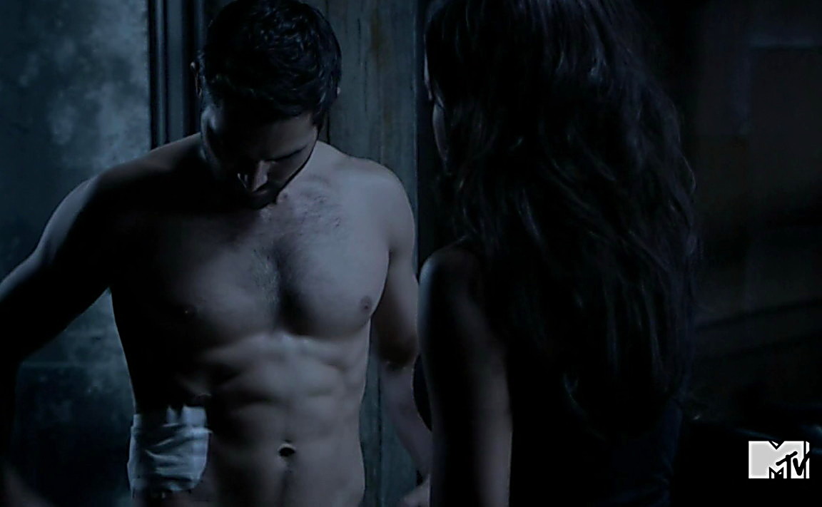 Tyler Posey sexy shirtless scene August 12, 2014, 1am