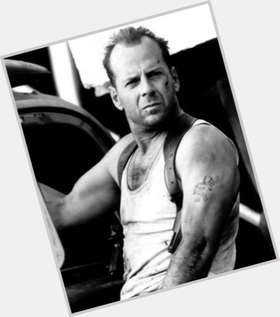 Bruce Willis Athletic body,  bald hair & hairstyles
