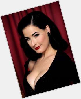 Dita Von Teese Voluptuous body,  dyed black hair & hairstyles