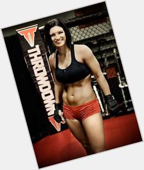 Gina Carano Athletic body,  dark brown hair & hairstyles