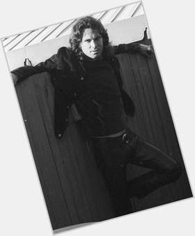 Jim Morrison Average body,  dark brown hair & hairstyles
