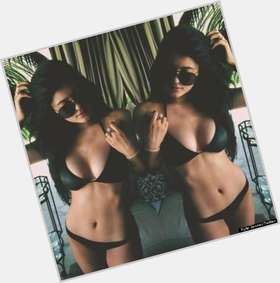 Kylie Jenner Slim body,  dark brown hair & hairstyles