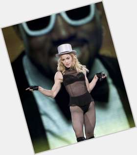 Madonna Bodybuilder body,  dyed blonde hair & hairstyles