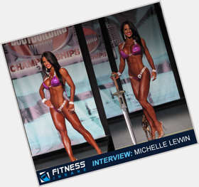 Michelle Lewin Athletic body,  dark brown hair & hairstyles