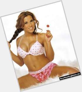 Mickie James Slim body,  light brown hair & hairstyles