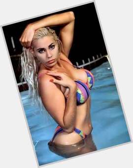 Missy Hyatt Average body,  dyed blonde hair & hairstyles
