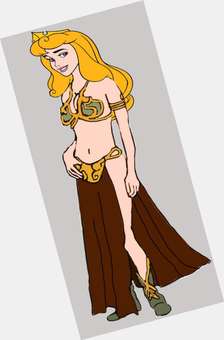 Princess Aurora Slim body,  blonde hair & hairstyles