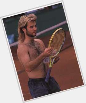 Andre Agassi Athletic body,  bald hair & hairstyles