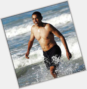 Barack Obama Slim body,  black hair & hairstyles