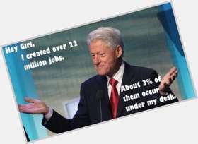 Bill Clinton Average body,  grey hair & hairstyles