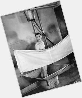 Buster Keaton Slim body,  black hair & hairstyles