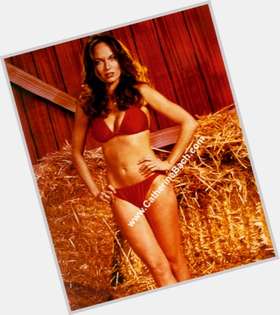 Catherine Bach Average body,  dark brown hair & hairstyles