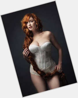 Christina Hendricks Voluptuous body,  dyed red hair & hairstyles