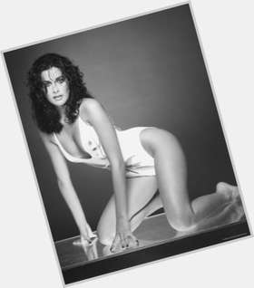 Connie Sellecca Slim body,  dark brown hair & hairstyles