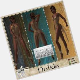 Dalida Slim body,  dark brown hair & hairstyles