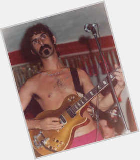 Frank Zappa Slim body,  dark brown hair & hairstyles