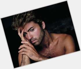 George Michael Average body,  salt and pepper hair & hairstyles