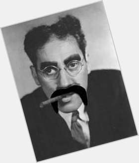 Groucho Marx Average body,  black hair & hairstyles