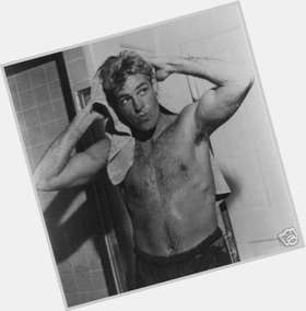 Guy Madison Athletic body,  light brown hair & hairstyles