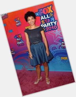 Jasika Nicole Slim body,  dark brown hair & hairstyles