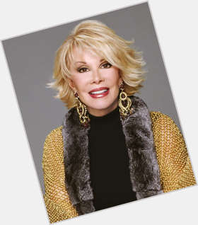 Joan Rivers Slim body,  dyed blonde hair & hairstyles