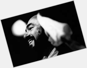 Luciano Pavarotti Large body,  black hair & hairstyles