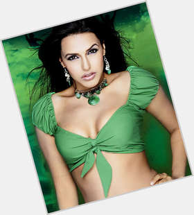 Neha Dhupia Slim body,  dark brown hair & hairstyles