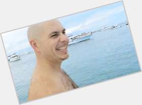 Pitbull Average body,  bald hair & hairstyles