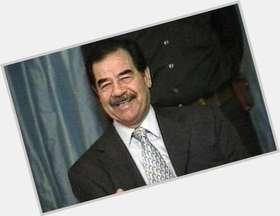 Saddam Hussein Average body,  salt and pepper hair & hairstyles