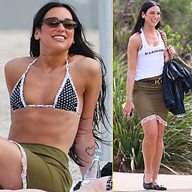 Dua Lipa Enjoys Beach Day with Friends in Sydney