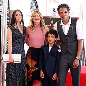 Ellen Pompeo Poses with Family at Hollywood Walk of Fame Star Ceremony