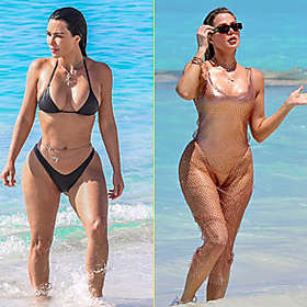 Kim Kardashian Flaunts Black Bikini on Turks & Caicos Family Vacation