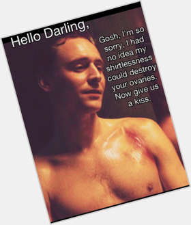 Tom Hiddleston Athletic body,  dyed brown hair & hairstyles