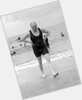 Winston Churchill Large body,  grey hair & hairstyles